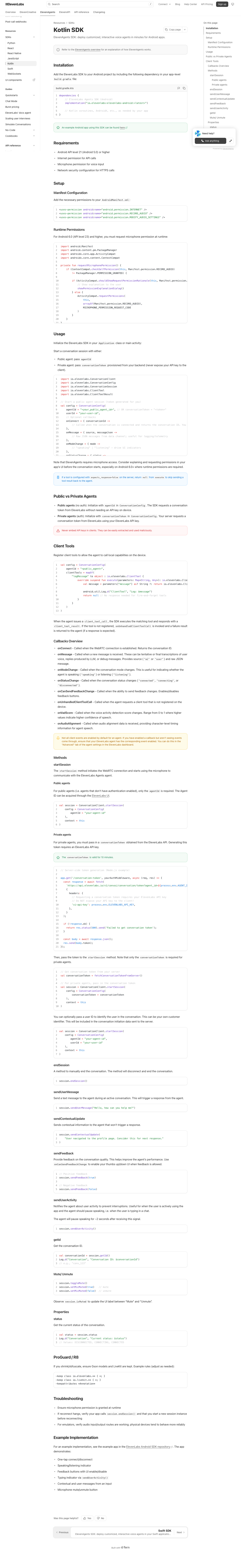 Elevenlabs — Docs - full page scroll