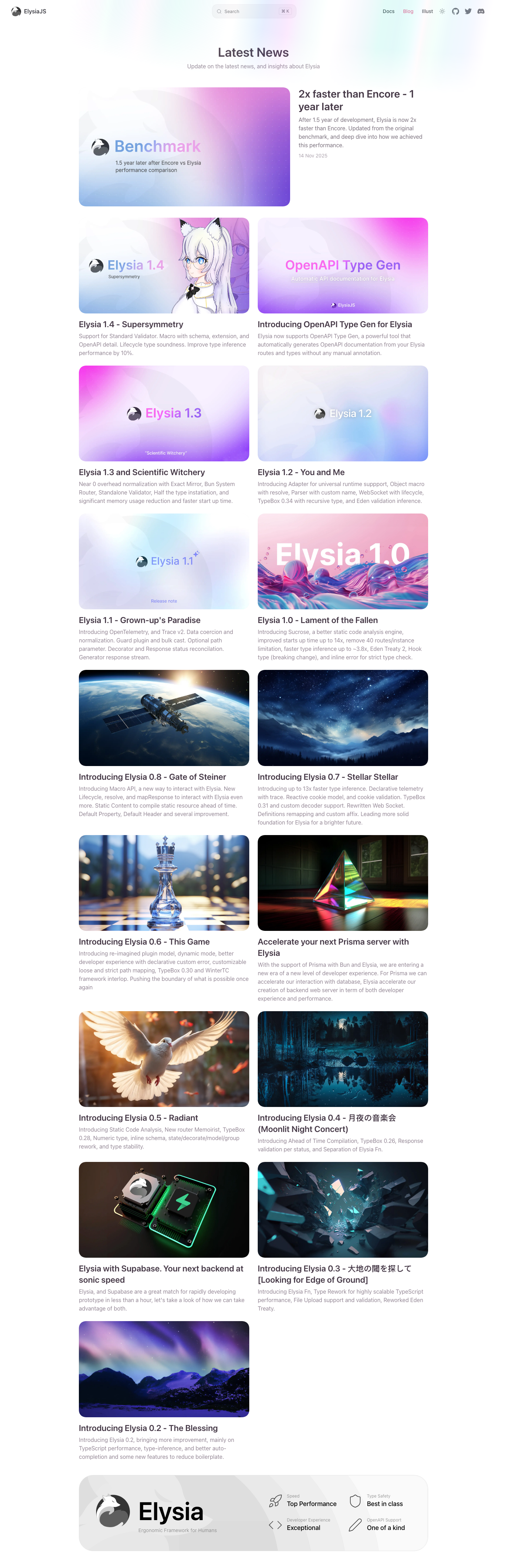 Elysiajs — Blog - full page scroll