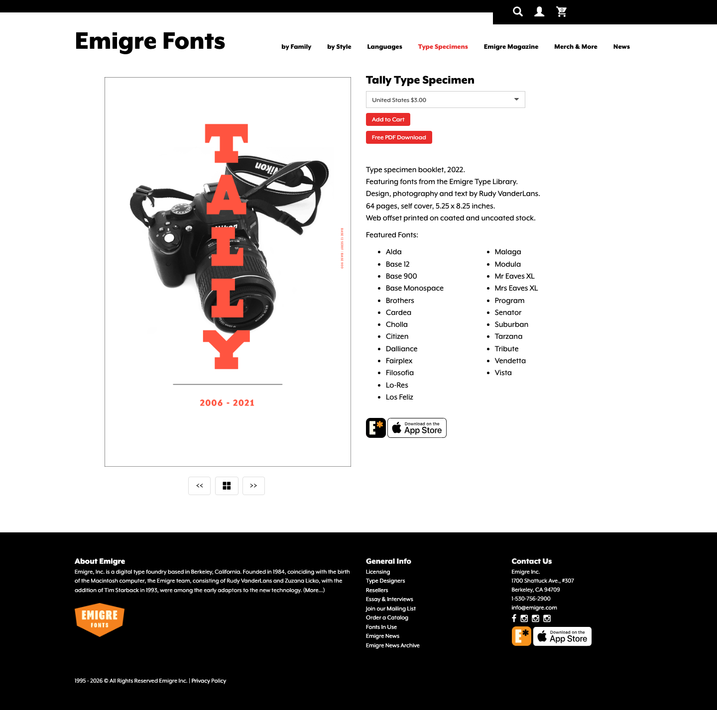 Emigre - full page scroll