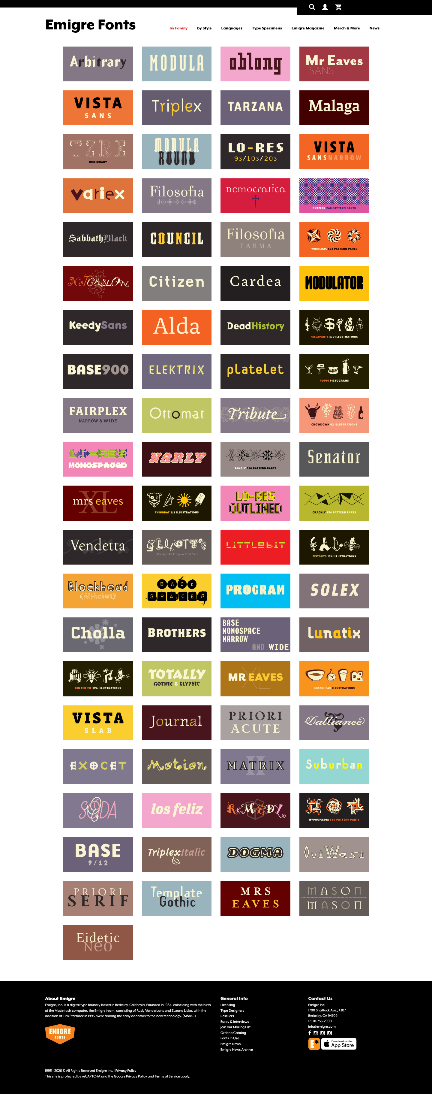Emigre - full page scroll