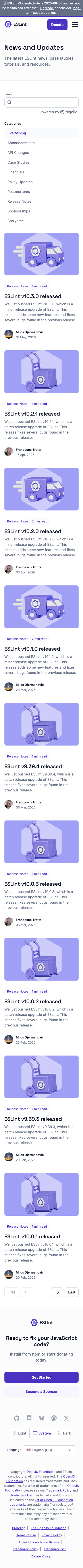 Eslint — Blog - mobile full page