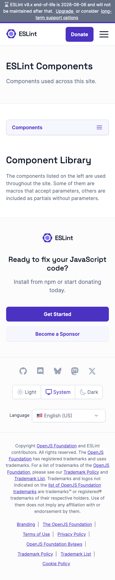 Eslint - mobile full page