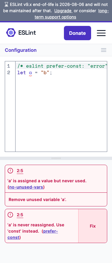 Eslint - mobile full page