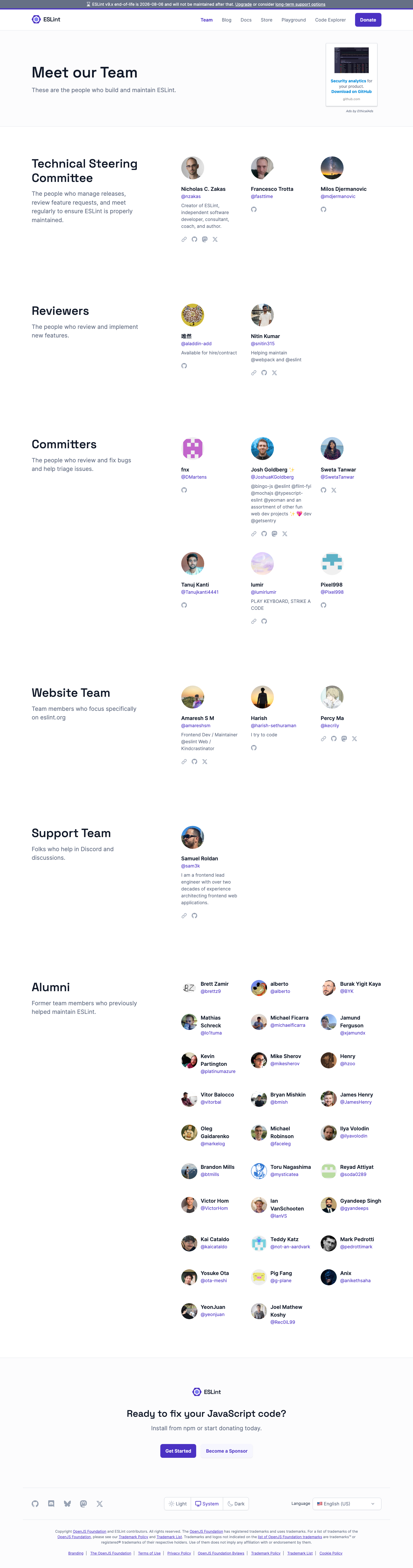 Eslint - full page scroll