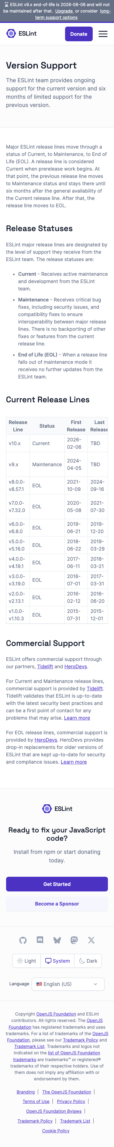 Eslint - mobile full page