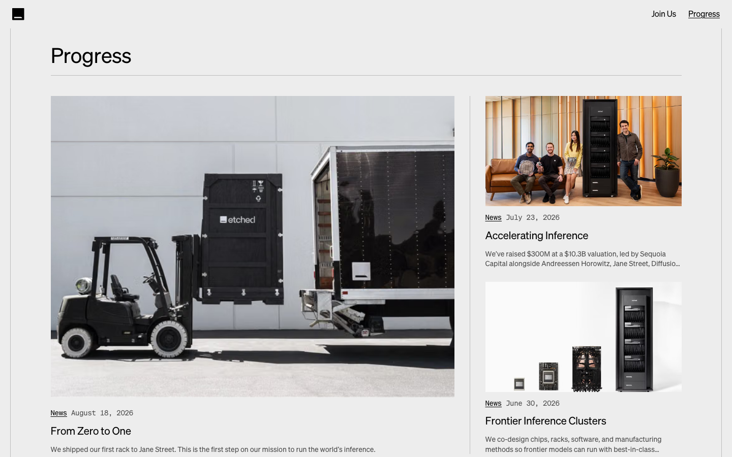 A stark, high-contrast layout using a heavy sans-serif header and an asymmetric grid of large-scale imagery. The design relies on generous white space and a strict monochrome palette to convey industrial precision.  ·  minimalist ai blog, industrial hardware layout, swiss style news grid, high contrast monochrome web, technical portfolio grid