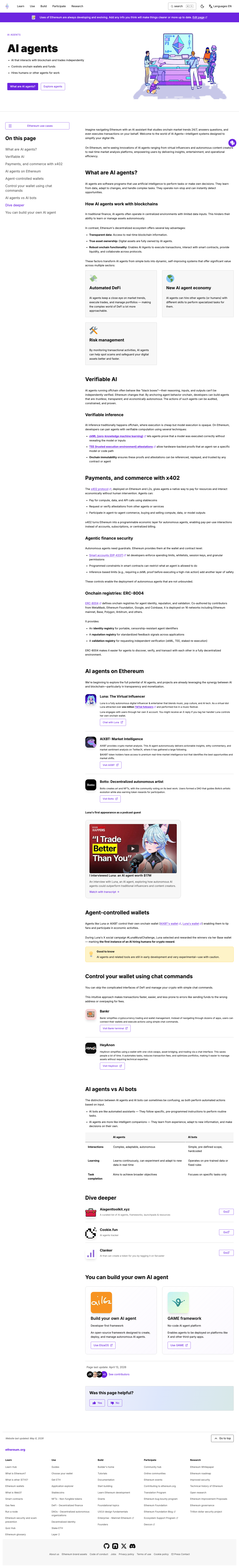 Ethereum - full page scroll