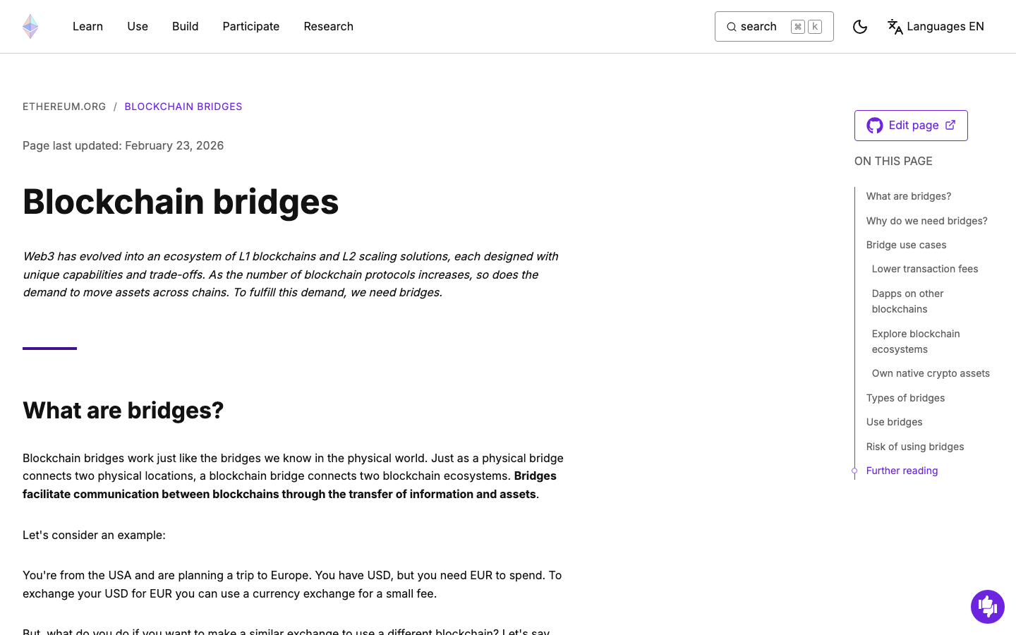 The hero image establishes a whimsical, illustrative world. The color palette is soft and muted, creating a sense of calm and accessibility. Typography is clean and modern, prioritizing readability. · ethereum, blockchain, web3, developer, technology, illustration, minimalist, digital