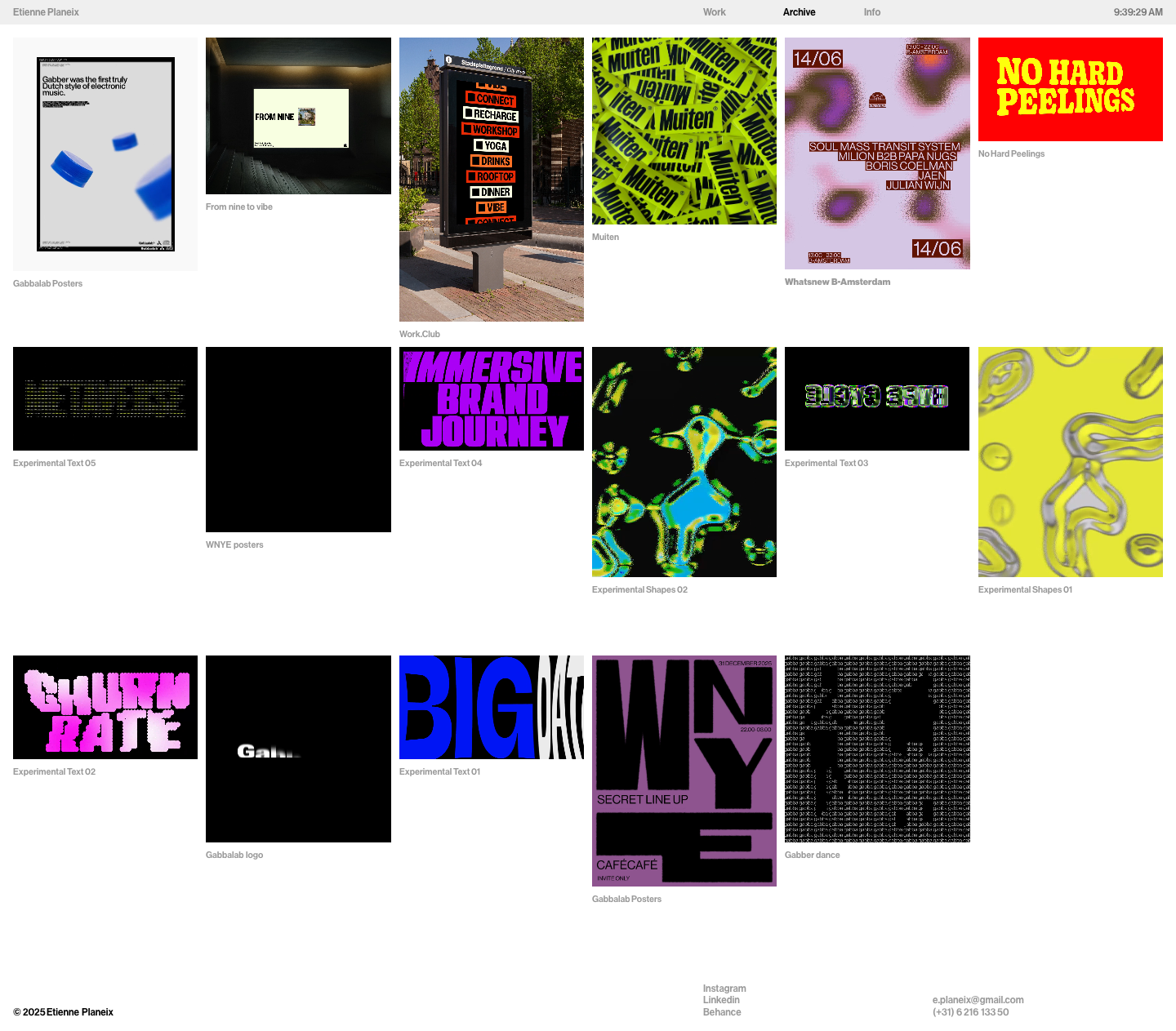 Etienne Studio - full page scroll