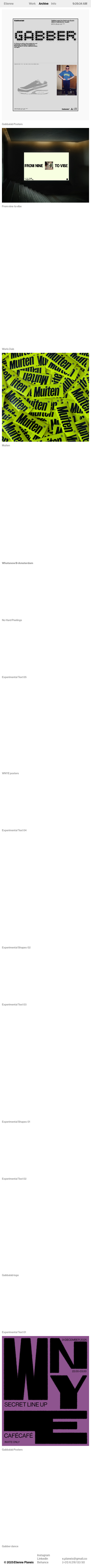 Etienne Studio - mobile full page