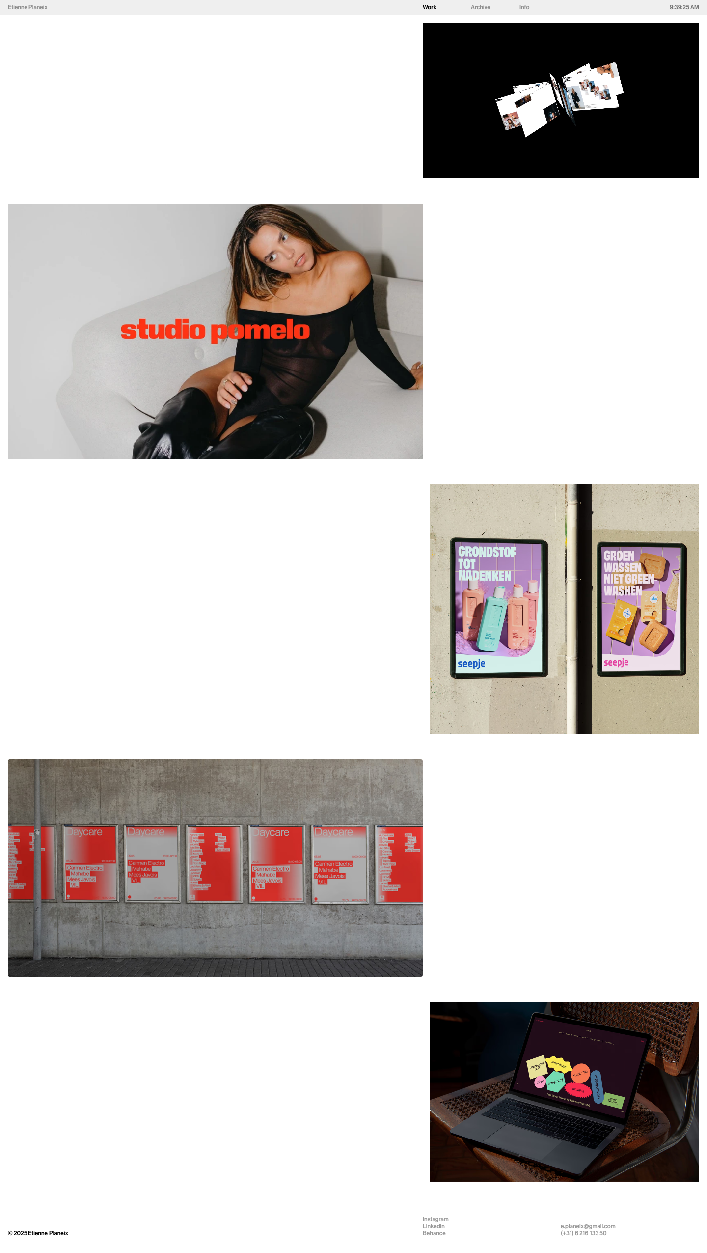 Etienne Studio - full page scroll