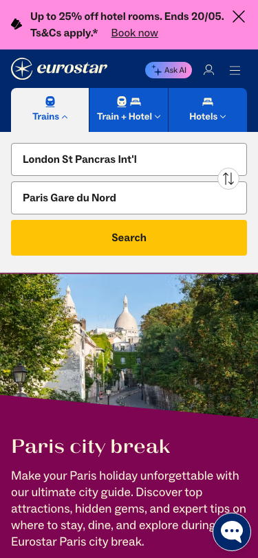 Eurostar - mobile