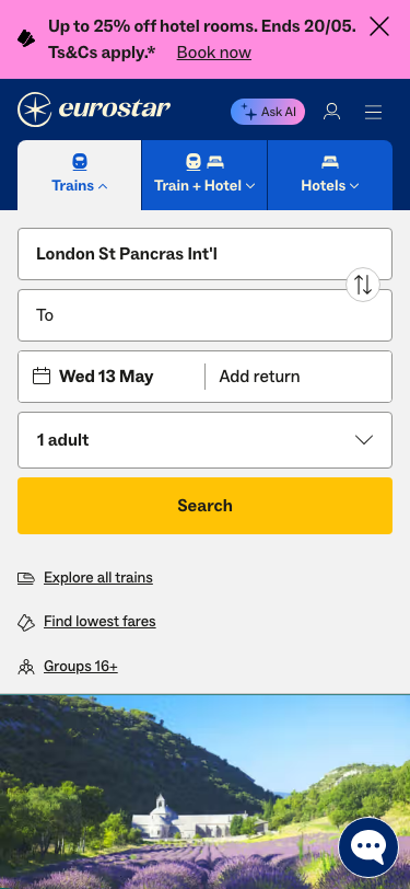 Eurostar - mobile