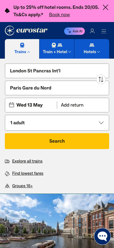 Eurostar - mobile
