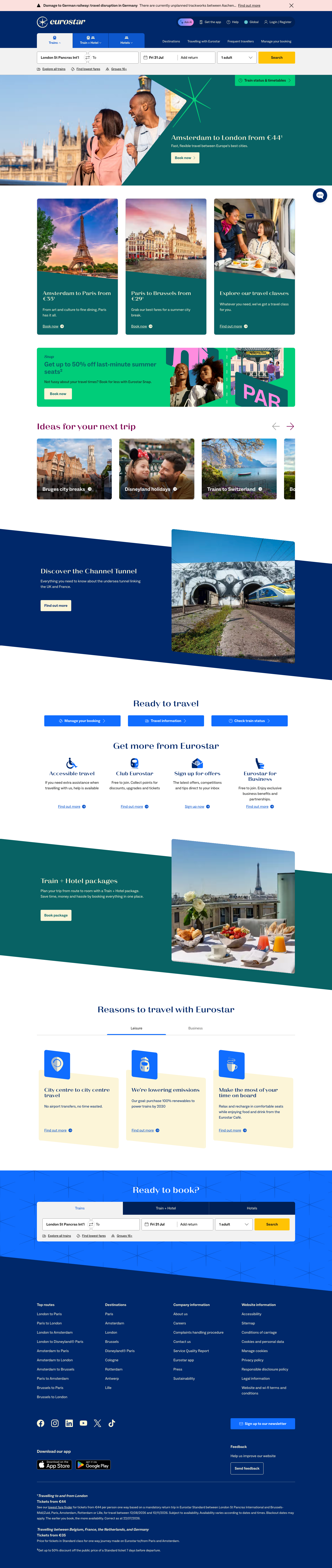 Eurostar - mobile full page