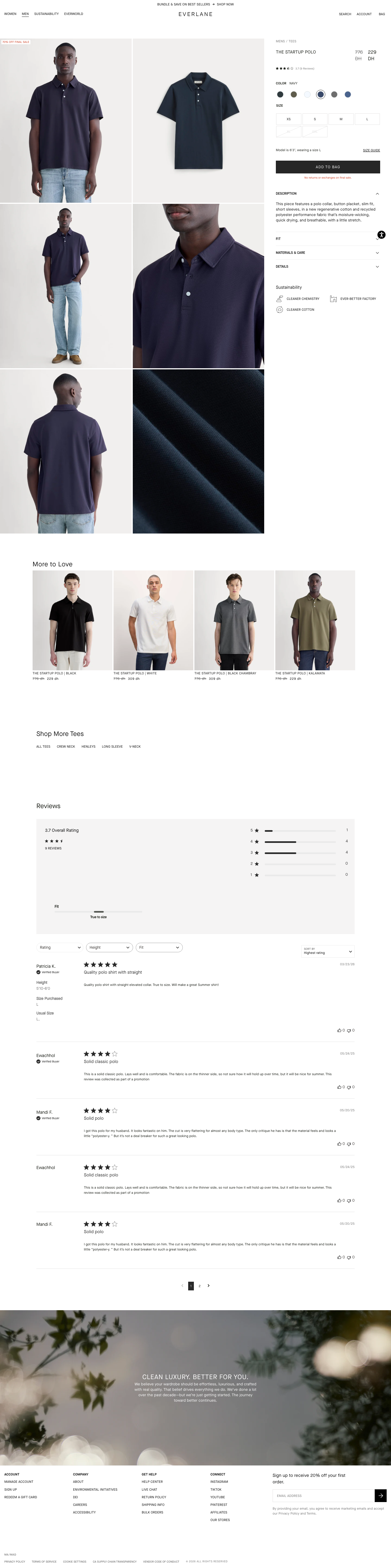 Everlane - full page scroll
