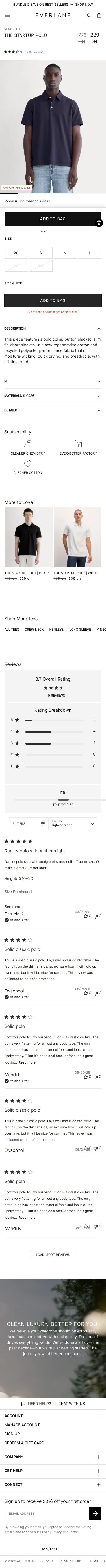 Everlane - mobile full page