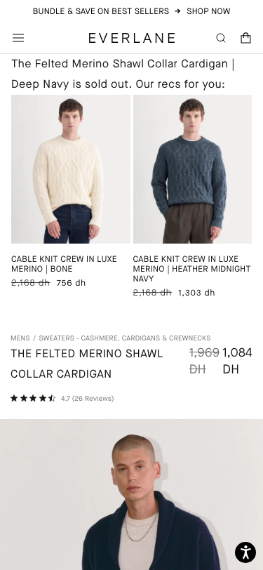 Everlane - mobile
