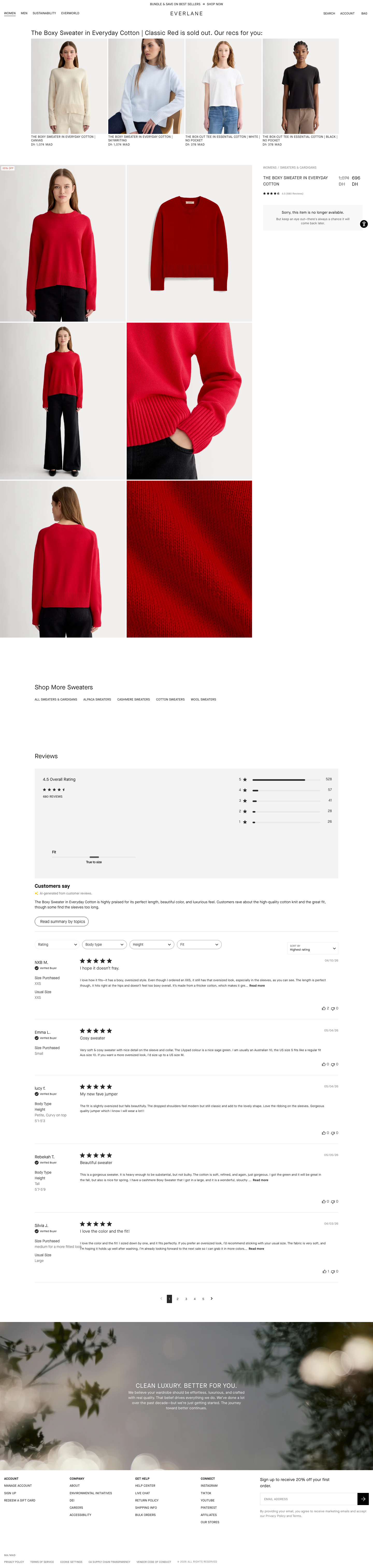 Everlane - full page scroll