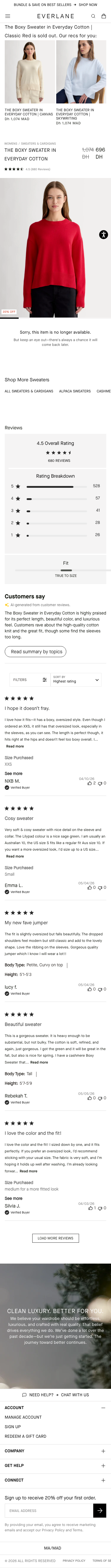 Everlane - mobile full page