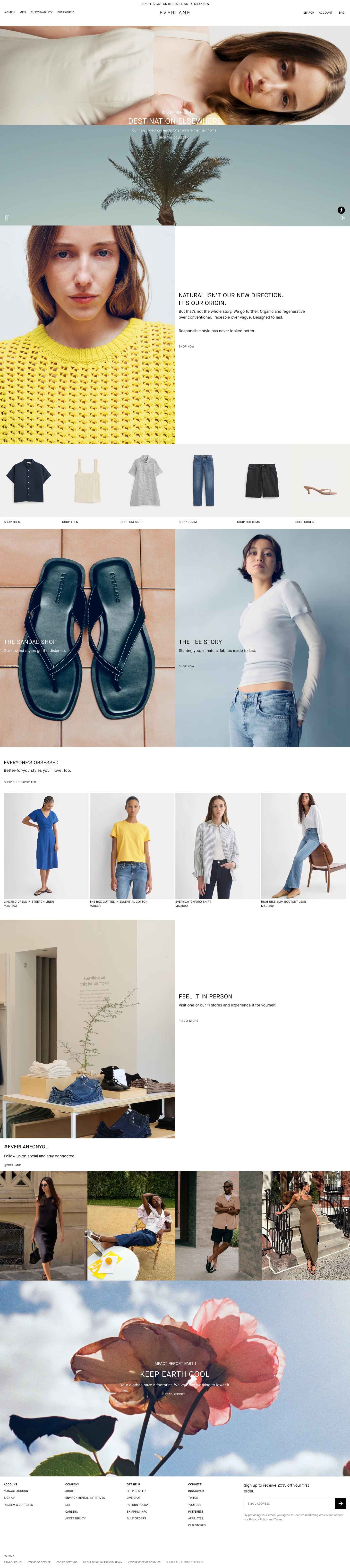 Everlane - full page scroll