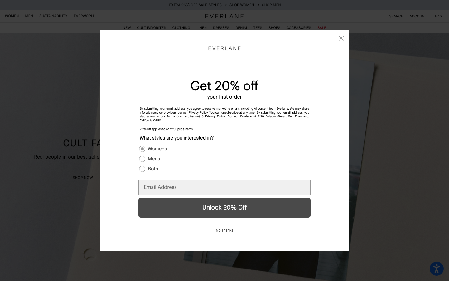 Everlane - mobile
