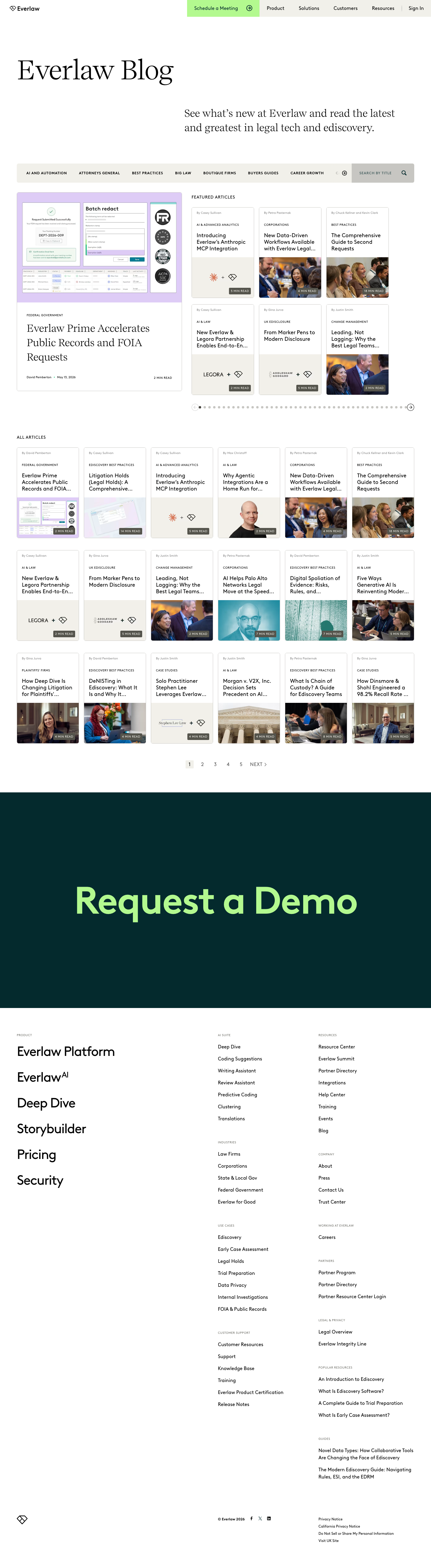 Everlaw — Blog - full page scroll