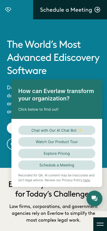 Everlaw — Features - mobile