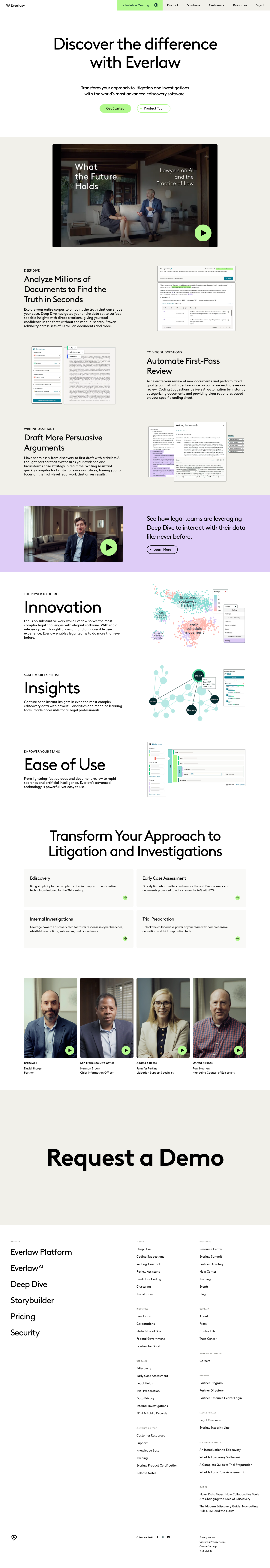 Everlaw - full page scroll