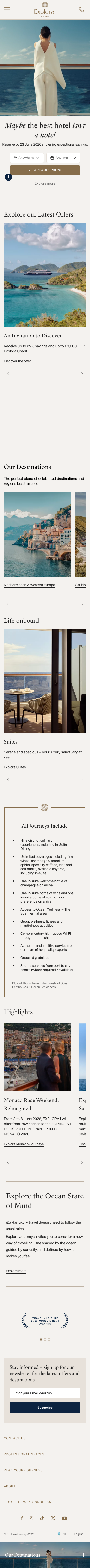 Luxury Cruises | Explora Journeys - mobile full page