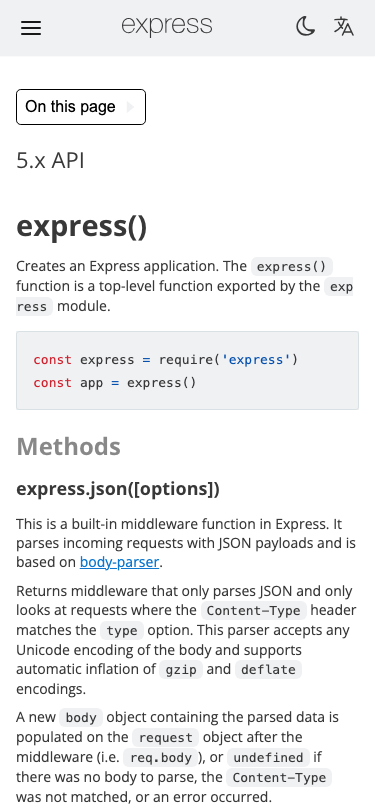 Expressjs - mobile