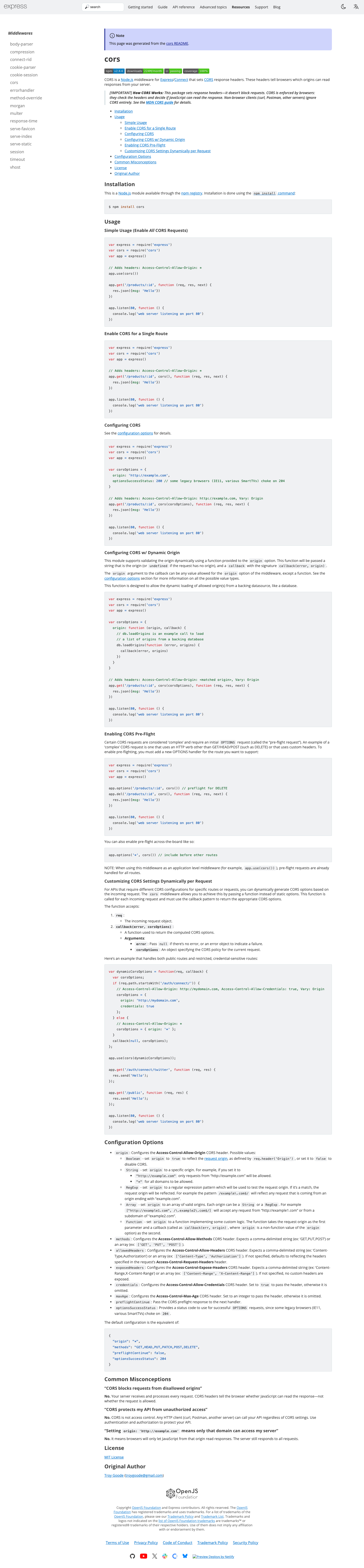 Expressjs - full page scroll