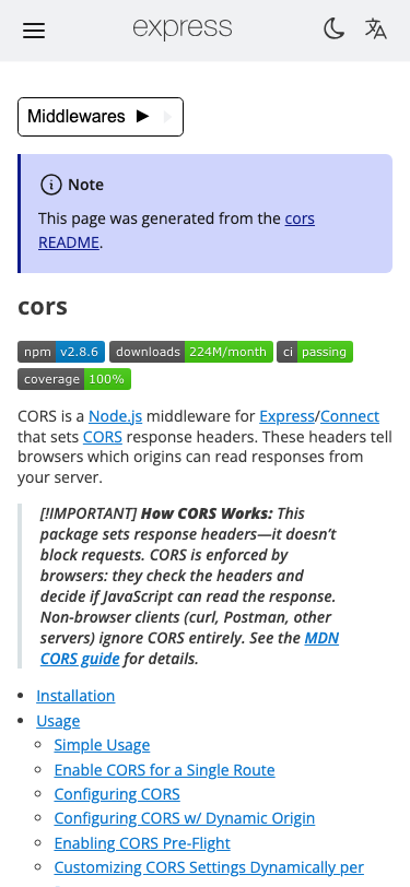 Expressjs - mobile