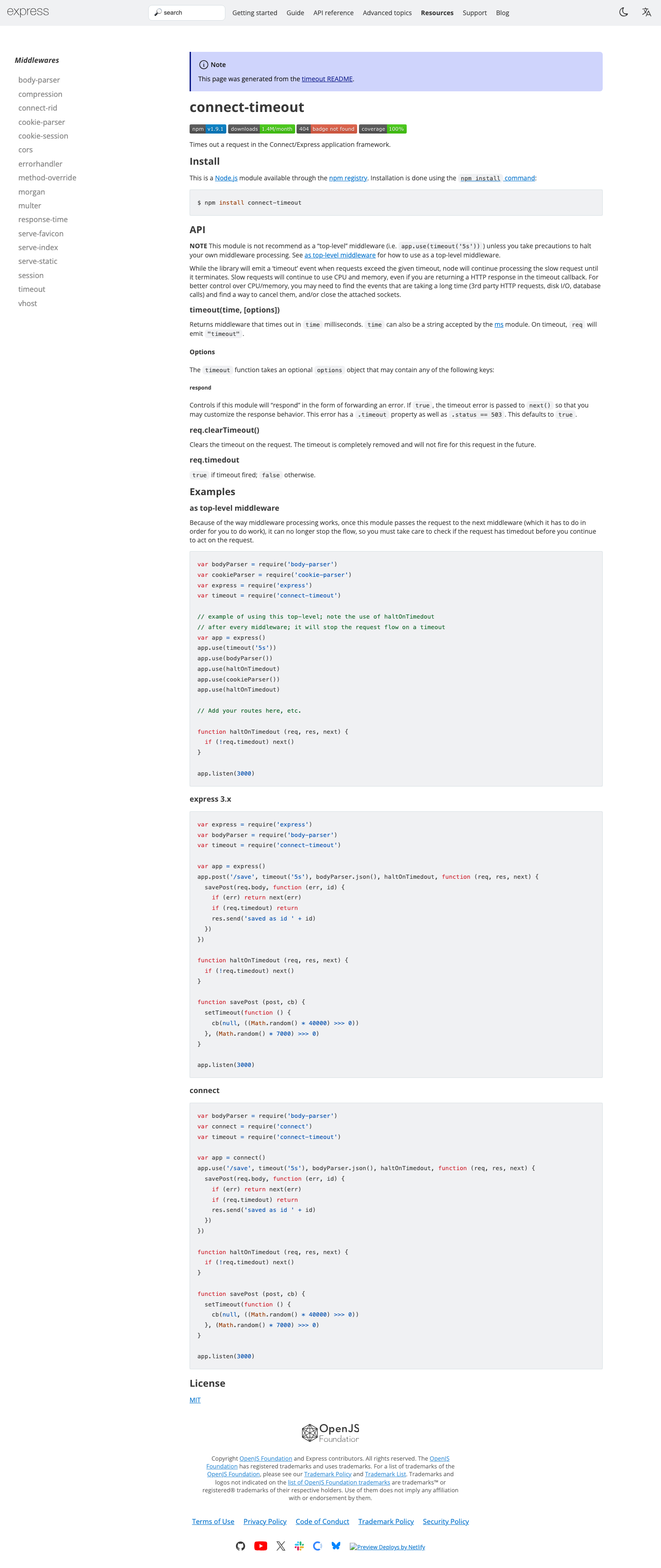 Expressjs - full page scroll