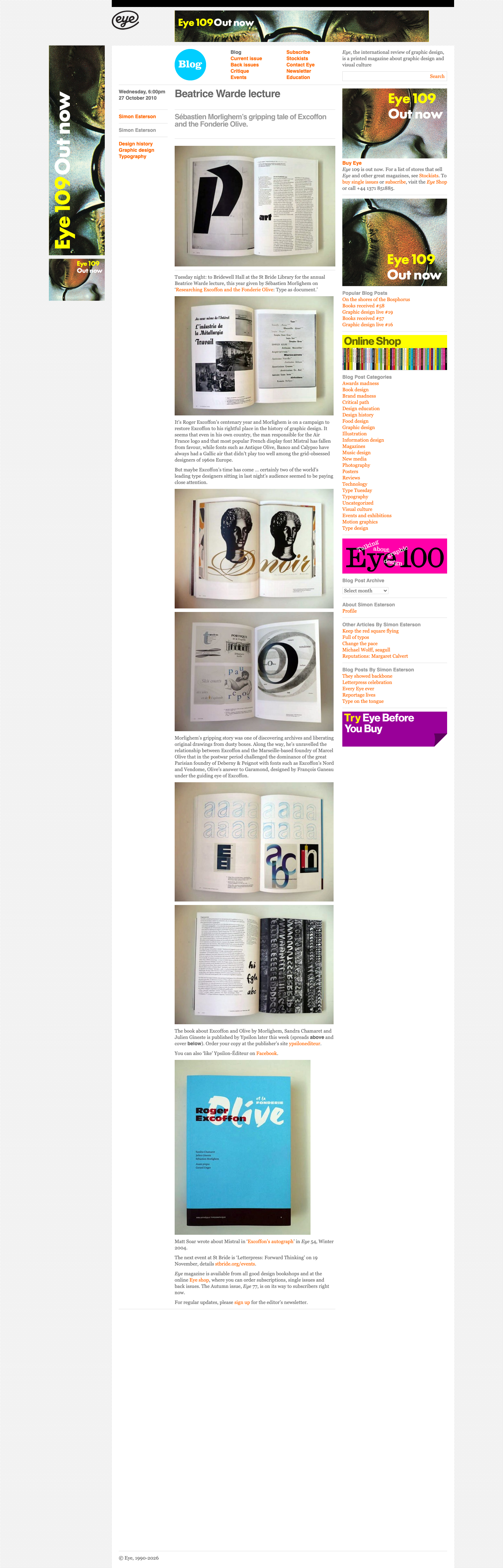 Eyemagazine - full page scroll