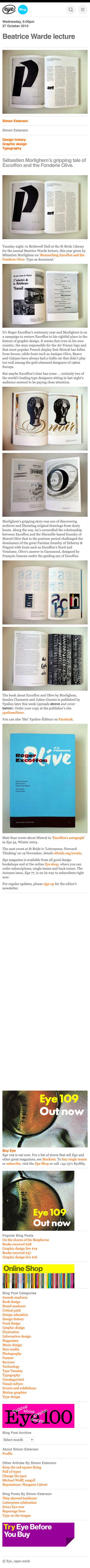 Eyemagazine - mobile full page