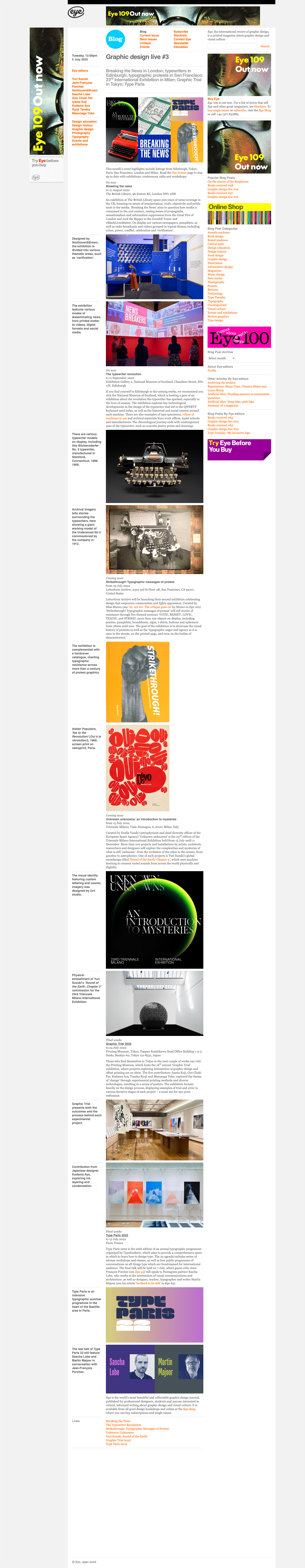 Eyemagazine - full page scroll