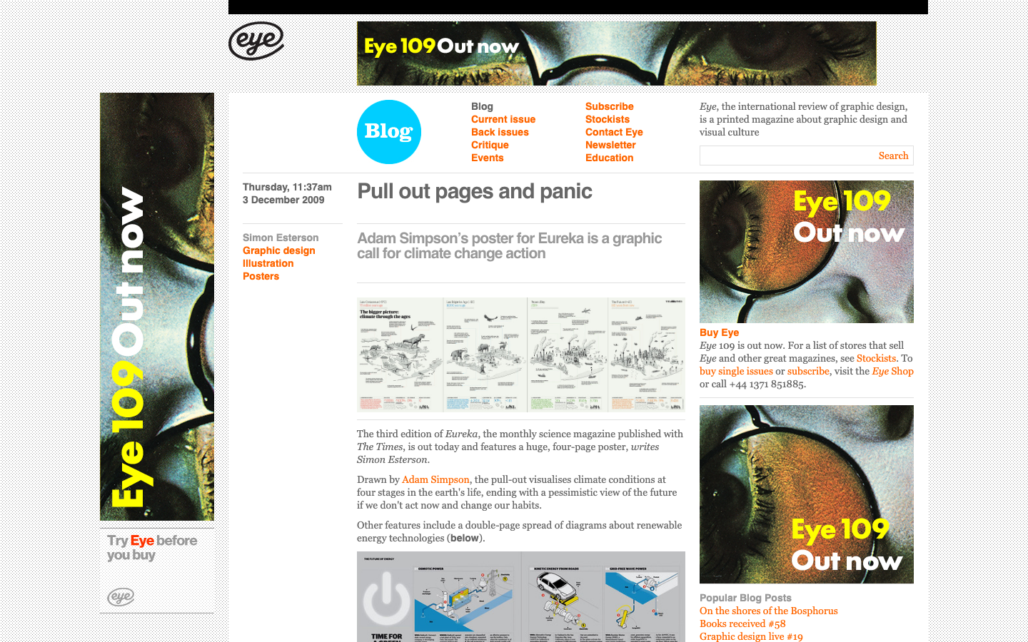 The layout prioritizes a clean, grid-based structure with a clear hierarchy of information. Typography is crisp and legible, with ample white space contributing to a sense of calm professionalism. The overall feel is sophisticated and authoritative, reflecting a focus on thoughtful design and curated content. · design magazine, graphic design, typography, editorial design, layout, magazine website, creative agency, design publication