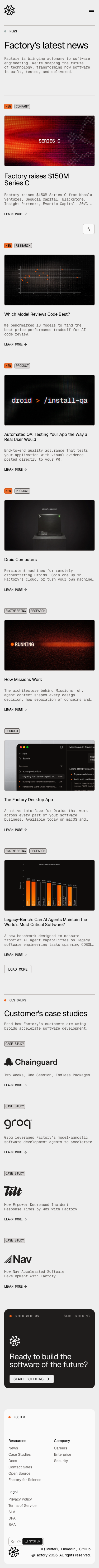 Factory — Blog - mobile full page