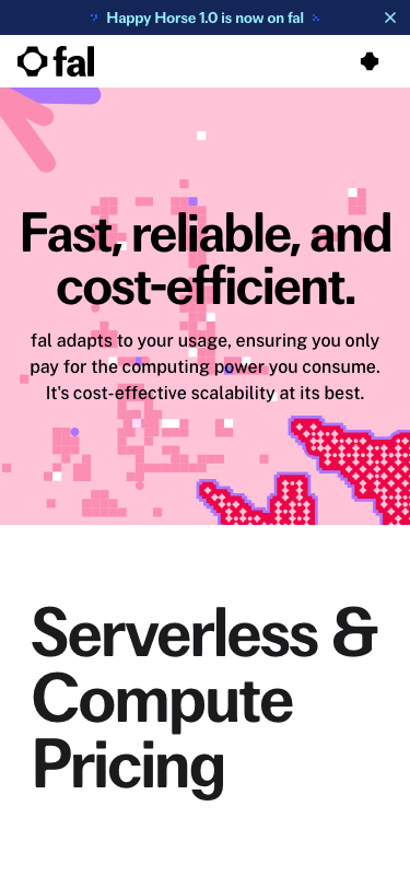 Fal — Pricing - mobile