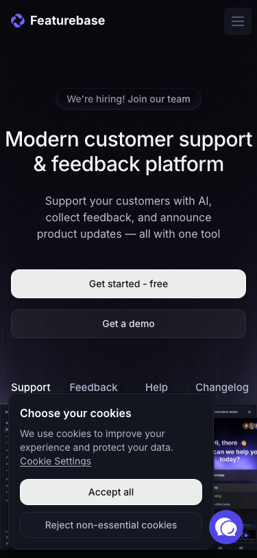 Featurebase – Modern Support & Feedback Platform - mobile