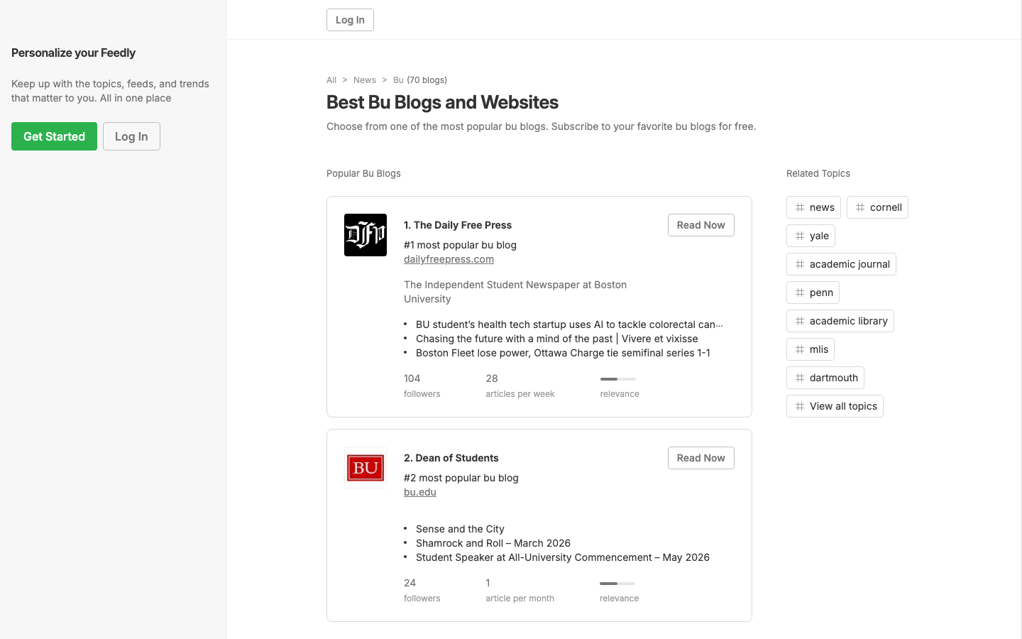 Feedly - full page scroll