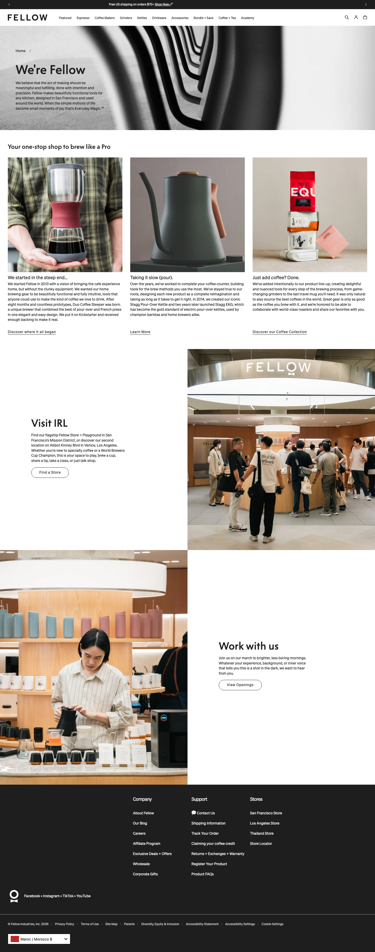 Fellowproducts - full page scroll