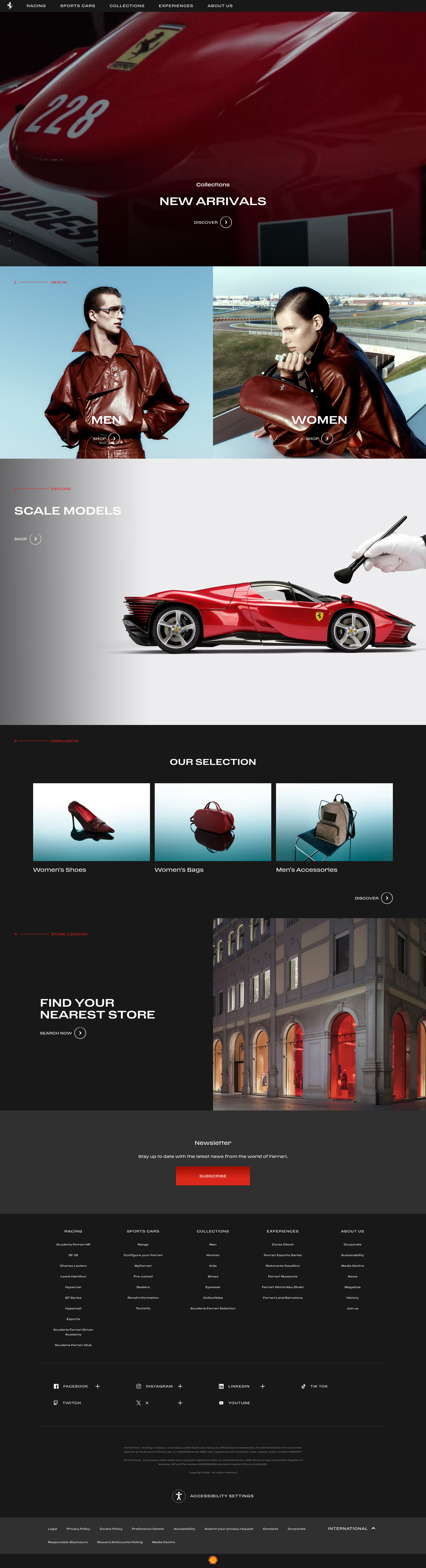 Ferrari - full page scroll