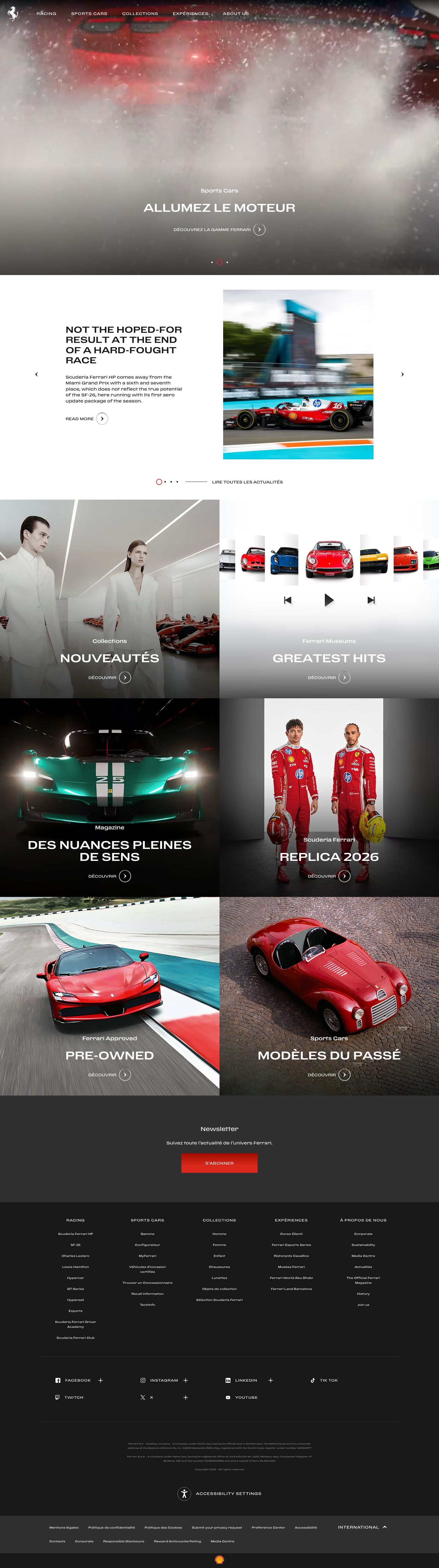Ferrari - full page scroll