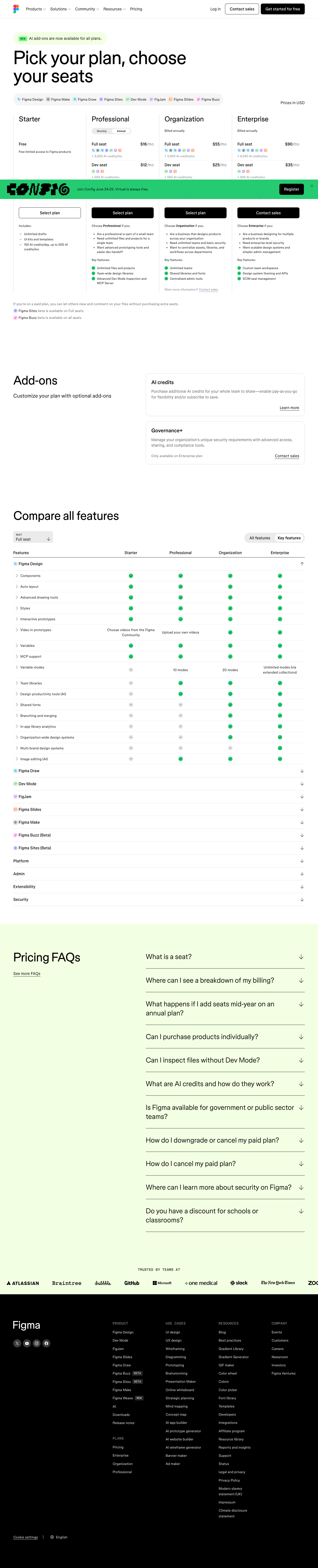 Figma — Pricing - full page scroll