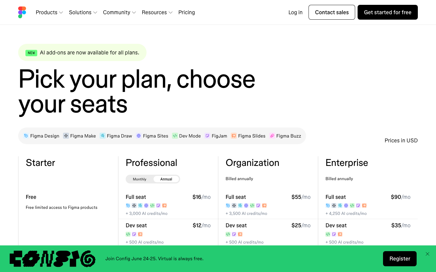 The layout prioritizes visual hierarchy through a grid of diverse content blocks. Clean typography and ample white space create a sense of clarity and professionalism, emphasizing the platform's design-centric nature. · design tool, ui design, figma showcase, design platform, collaborative design, visual design, interface design