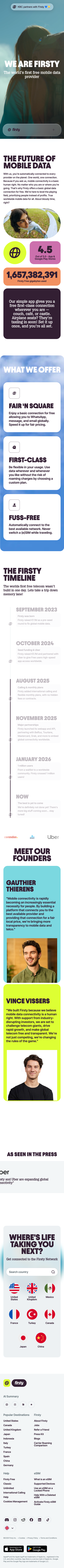 Firsty · About - mobile full page