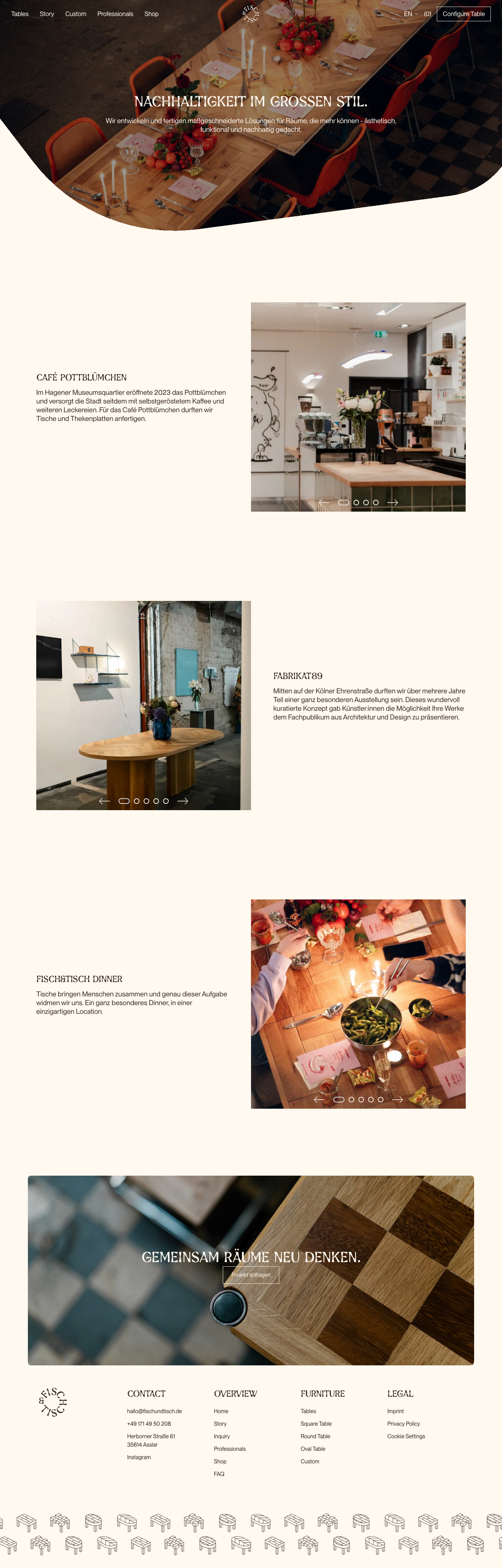 Fisch & Tisch · Professionals - full page scroll