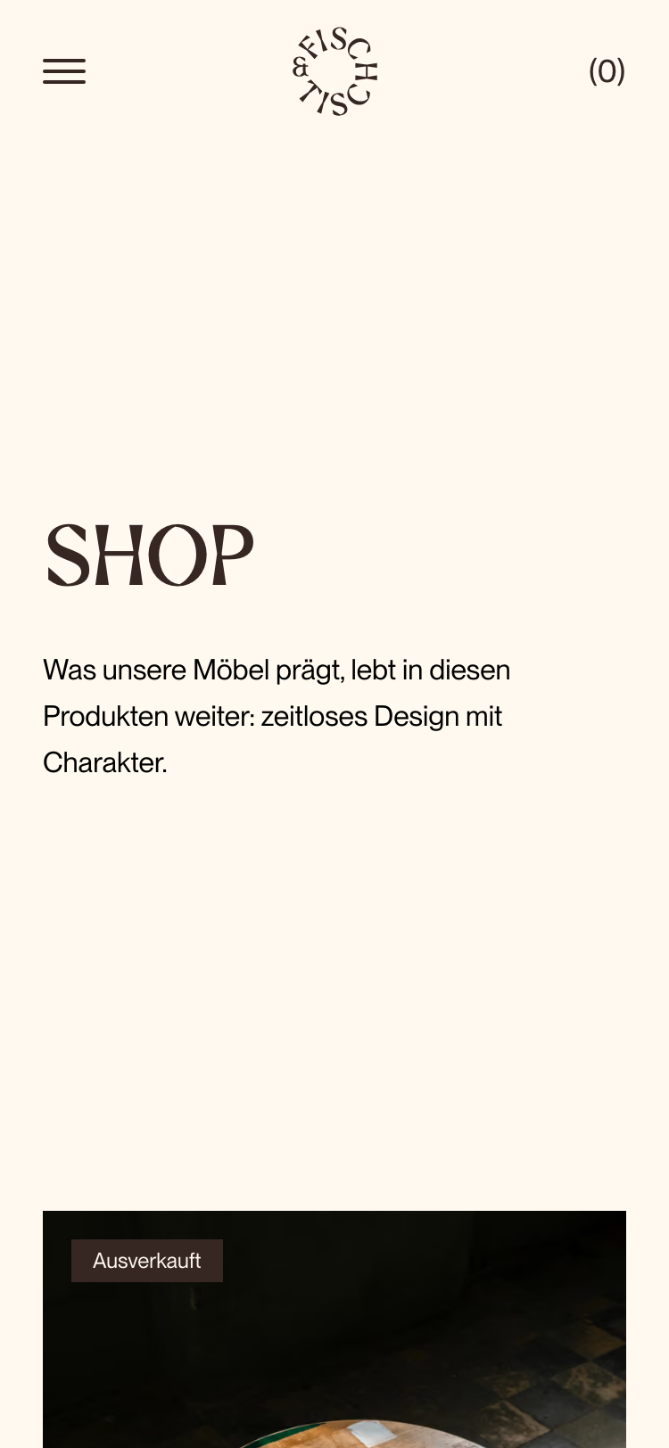 Fisch & Tisch · Shop - mobile